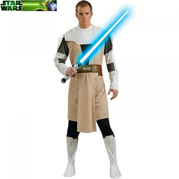 Star Wars Obi Wan Kenobi Costume Mens Adult Book Week Fancy Dress Animated M/XL - Image 3