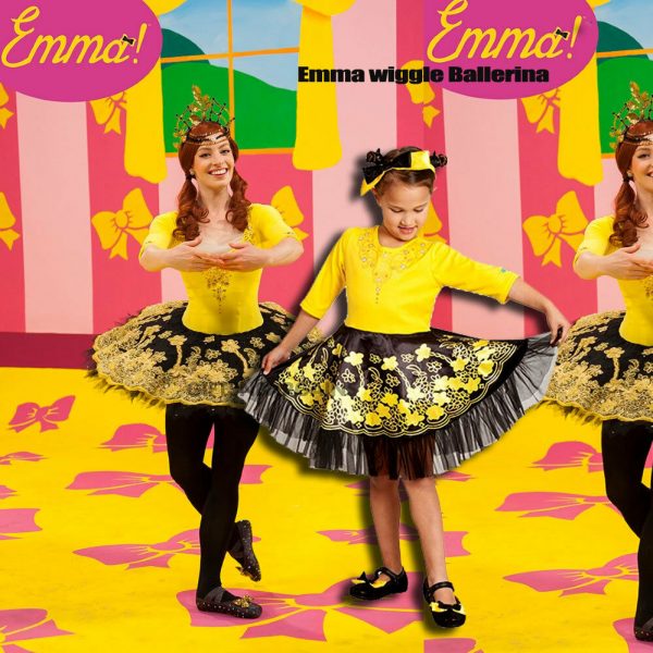 The Wiggles EMMA Girl Costume Child Yellow Dress FREE Headband Shoe Bows TODDLER - Image 5