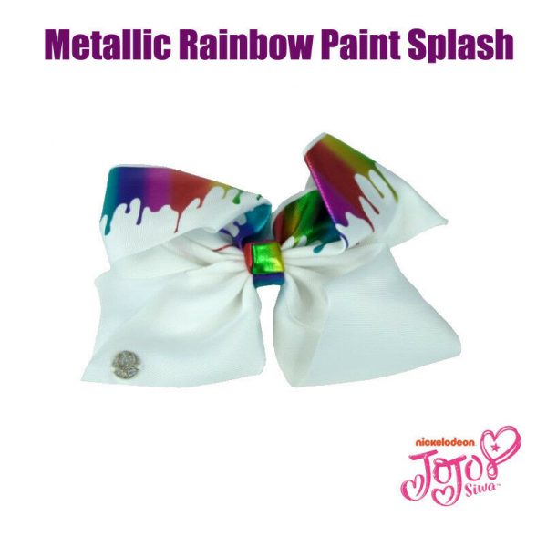 JoJo Bow Jo Jo Siwa Large Girl Hair Clip Gift Rainbow Paint Heart Star LICENSED - Image 12