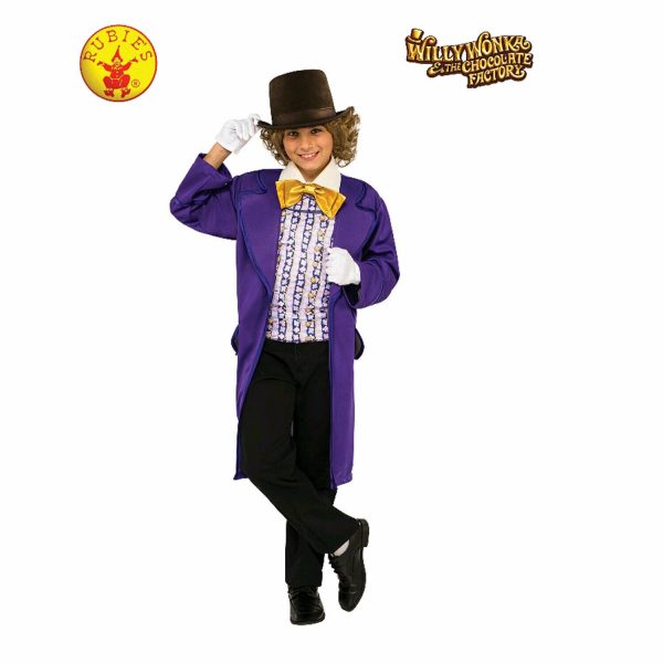 Willy Wonka Boy Costume Child Book Week Charlie & The Chocolate Factory 5-7  DLX