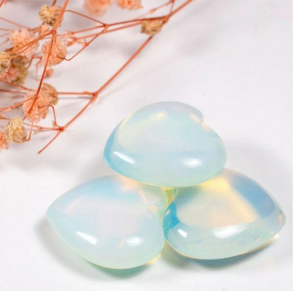 28-30mm Natural Gemstone Tumbled Crystal Puffy Heart Stones Chakra Healing 1 Pc - Image 4