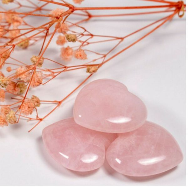 28-30mm Natural Gemstone Tumbled Crystal Puffy Heart Stones Chakra Healing 1 Pc - Image 5