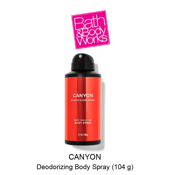 BATH & BODY WORKS CANYON DEODORISING BODY SPRAY Mens Valentine Fragrance Gift