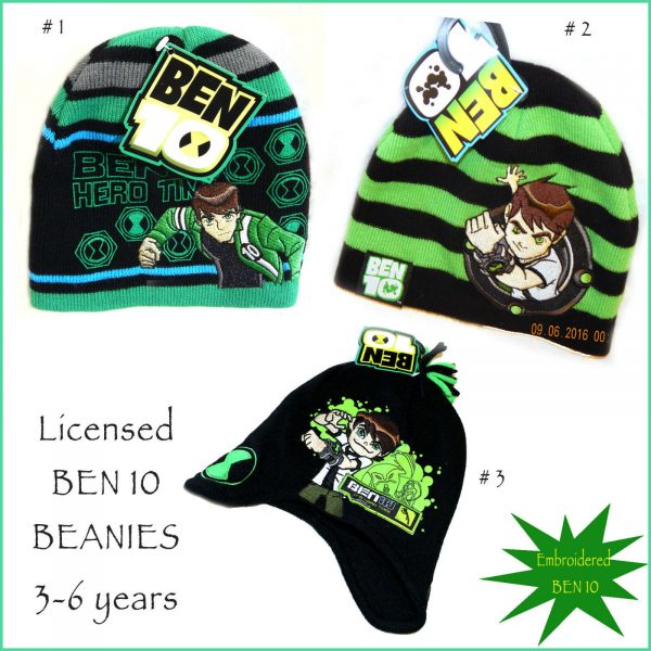 BEN1O Cartoon Network Its Hero Time Embroidered Acrylic Beanie Boys 3-6 years