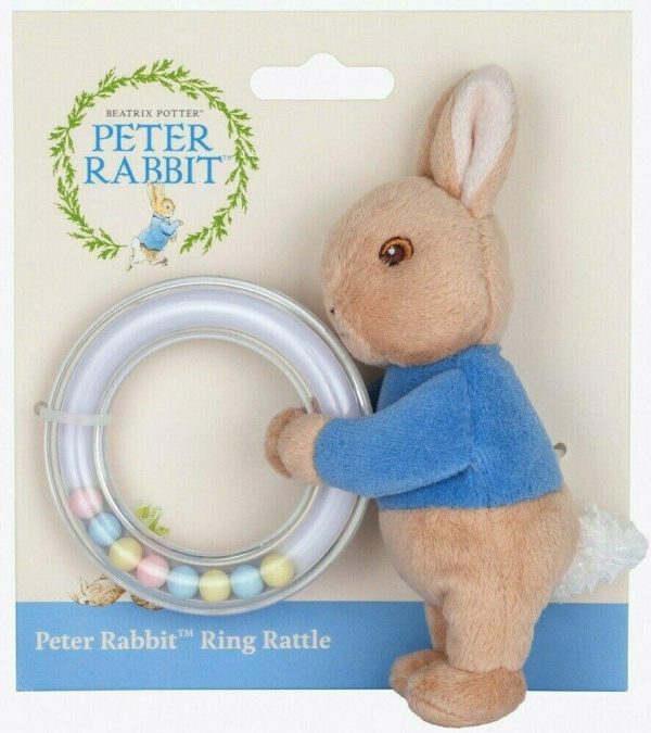 Beatrix Potter Peter Rabbit Ring Rattle Baby Infant Child Gift Soother Toy Plush