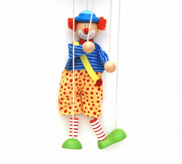 Clown Princess Novelty Wooden Hand Puppet Toy Non-Toxic Child Toddler Kid Circus