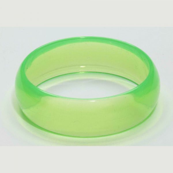 Club Candy Transparent Green Neon Fluro 1980s Costume Pop Star Bracelet Bangle