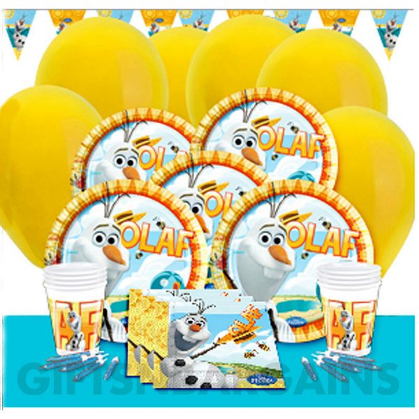 DISNEY FROZEN BIRTHDAY PARTY SUPPLIES BOYS OLAF BALLOON BUNTING 66 PC TABLEWARE