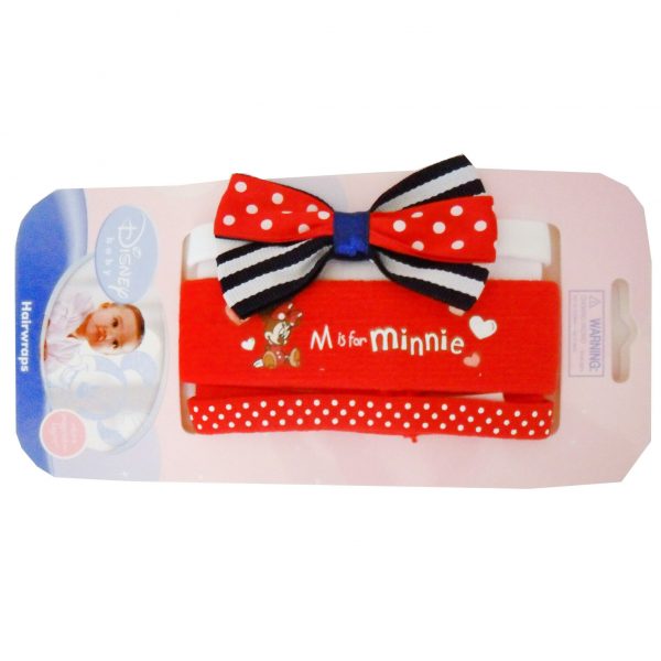 Disney Baby Minnie Mouse Hair wraps bands set of 3 Bandos Child Infant Accessory - Image 3