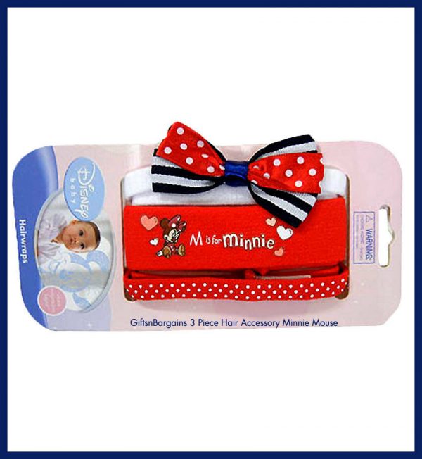 Disney Baby Minnie Mouse Hair wraps bands set of 3 Bandos Child Infant Accessory - Image 4