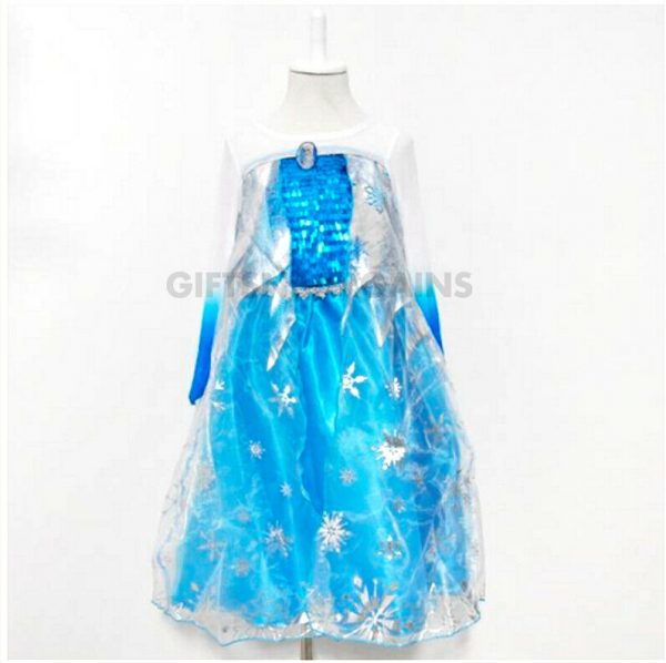 Girl Fancy Dress Costume Princess Queen Elsa Blue Party Birthday size 2-11yrs - Image 4