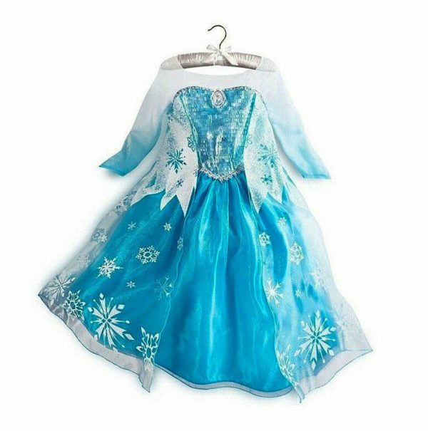 Girl Fancy Dress Costume Princess Queen Elsa Blue Party Birthday size 2-11yrs - Image 9