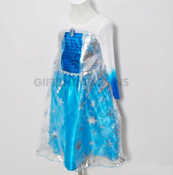 Girl Fancy Dress Costume Princess Queen Elsa Blue Party Birthday size 2-11yrs - Image 10