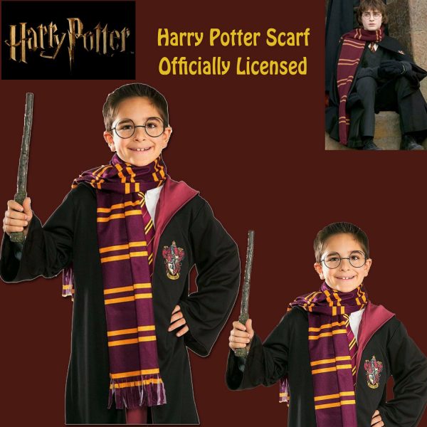 HARRY POTTER SCARF HOGWARTS GRYFINDOR HERMIONE LICENSED WIZARD COSTUME ACCESSORY