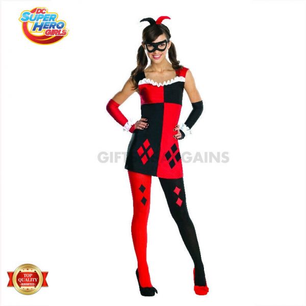 Harley Quinn Tween Girl Costume Book Week DC Superhero Size: 0-2/2-4 Adult Dress