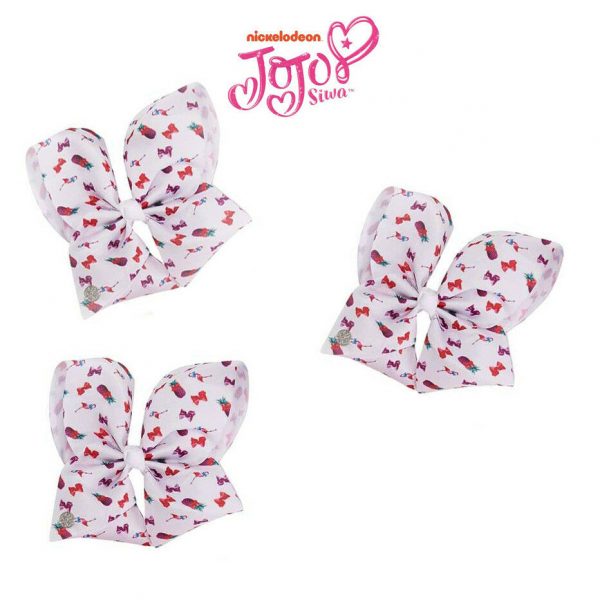 JoJo Siwa Large License Bow Premium Girl Hair Accessory Cupcake Fruits Paint - Image 5