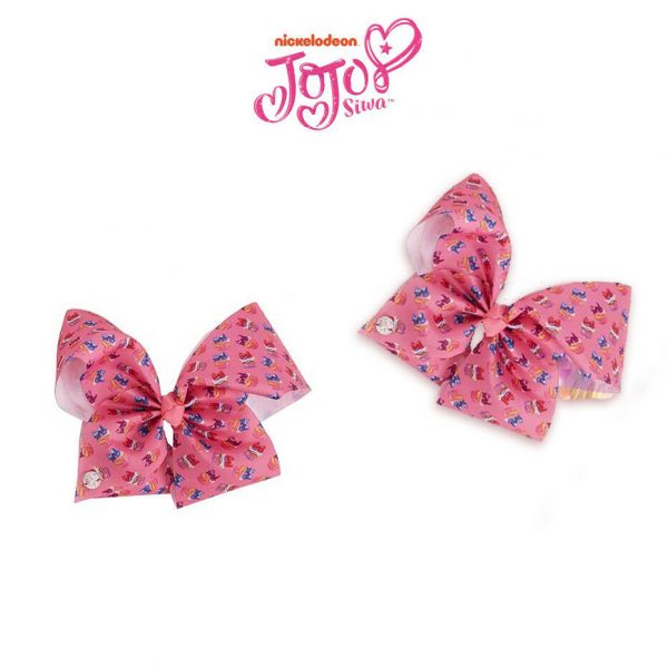 JoJo Siwa Large License Bow Premium Girl Hair Accessory Cupcake Fruits Paint - Image 7