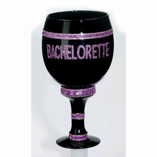 Jumbo Goblet Bachelorette Party Supplies Hens Party Pink & Black large fancy cup