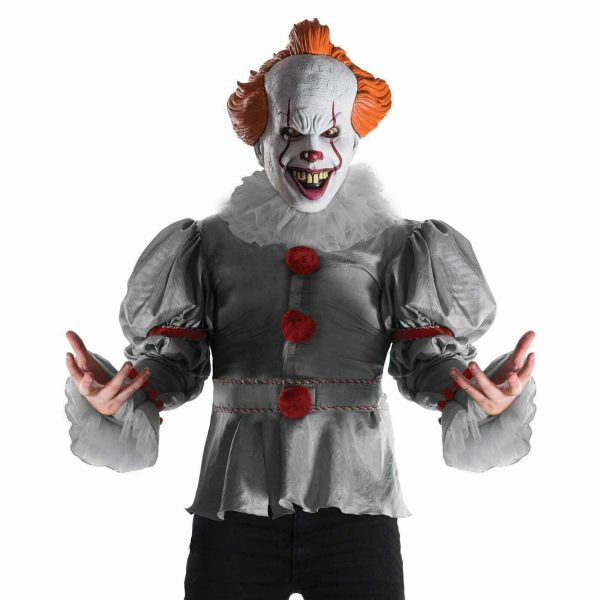 LICENSED DELUXE IT CLOWN PENNYWISE ADULT MENS FANCY DRESS HALLOWEEN COSTUME XL - Image 8