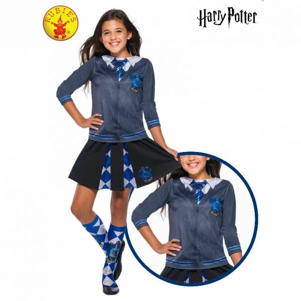 LICENSED RAVENCLAW HARRY POTTER GIRLS COSTUME TOP BOOKWEEK CHILD 8-10Y LARGE