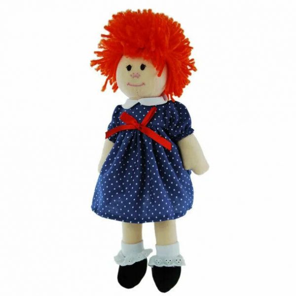 MARYANNE Dolly Girl 30cm Girls Soft Doll Toy Blue Polka Dot Dress Toddler Gift