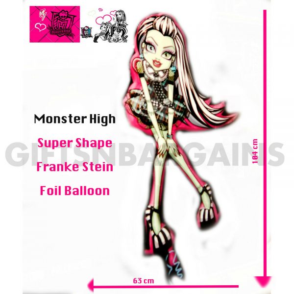 Monster High Frankie Stein Super Shape Anagram Birthday Party Foil Balloon 41″L - Image 3