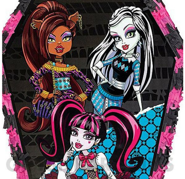 Monster High Pinata Birthday Party Supplies Pinyata Game Halloween Coffin Prop - Image 2