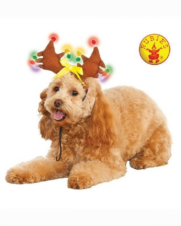 Pup Dog REINDEER Light-up Pet Costume Santa's Helper RUDOLPH Fancy Dress XMAS