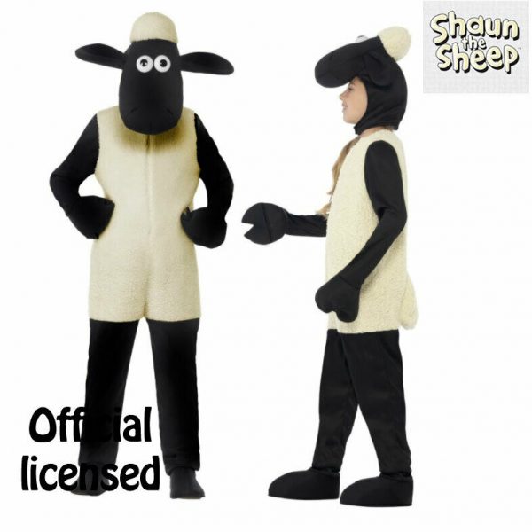 Shaun The Sheep Costume Licensed Wallace Grommit Child Book Week Kid Fancy Dress