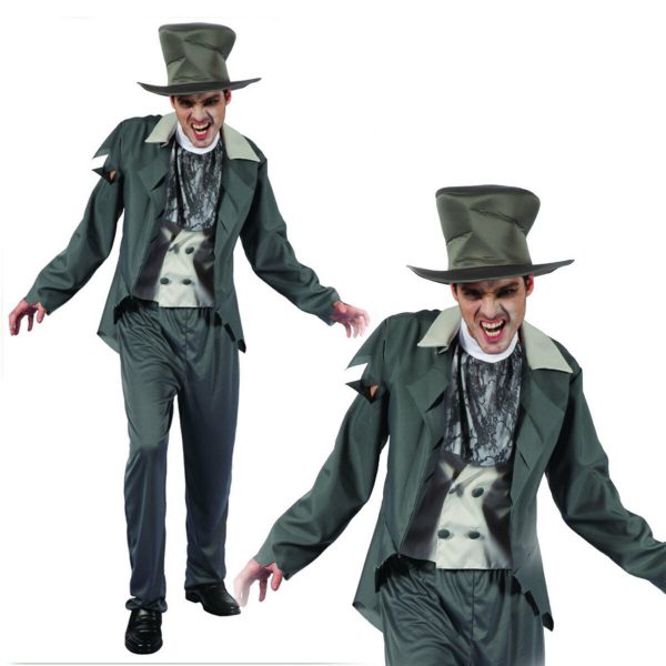 Zombie Gentleman Groom Mens Costume Adult Halloween Horror S:M/L - Image 2