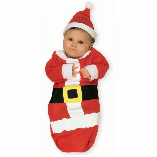 Baby First Christmas Santa Claus Costume Infant Romper Hat & Bunting suit 0-9M - Image 3