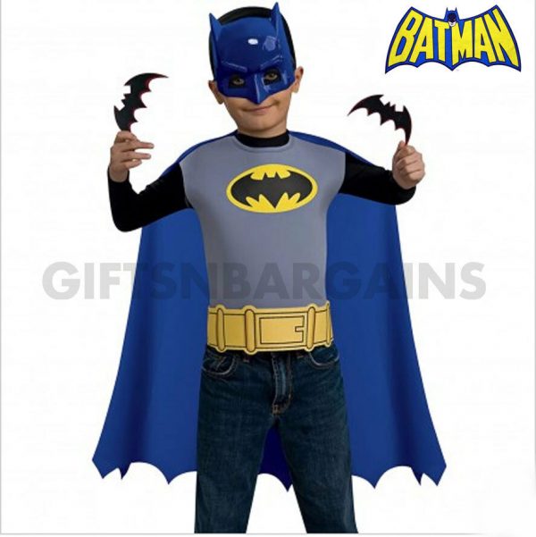 Batman Costume Accessory Super hero Kit - Mask, Cape, Batarangs