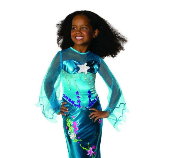 Blue Magical Mermaid Princess Ariel Book Week Fancy Dress Child Costume 3-4y - Image 4