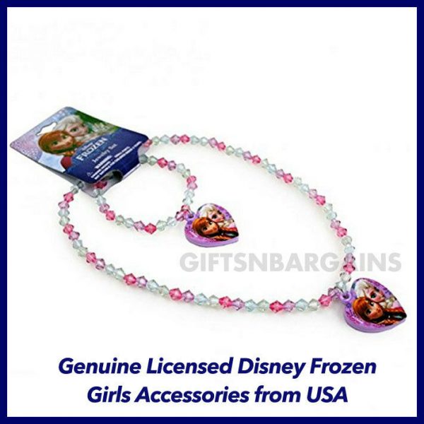 DISNEY FROZEN Elsa Anna Olaf 2Pc Necklace Bracelet Set JEWELLERY Gift Girls - Image 4