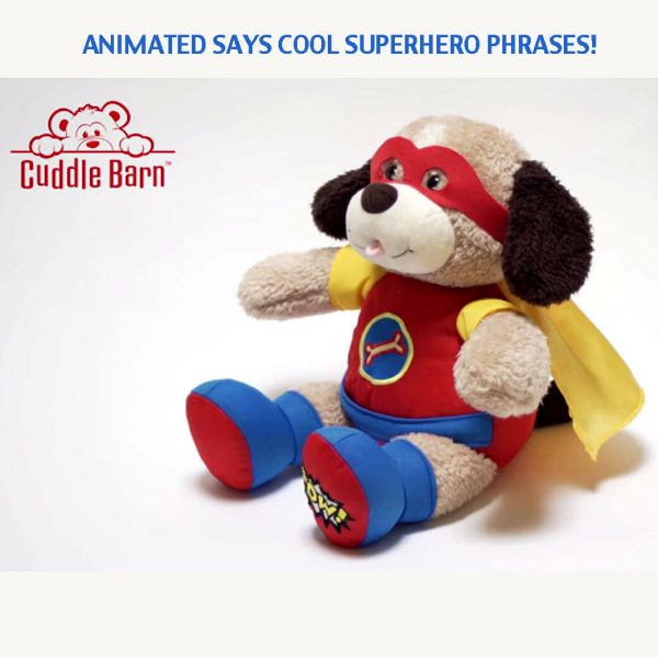 Diggs the Power Pup Superhero Dad Fathers Day Animated Plush Toy Gift Cuddlebarn - Image 3