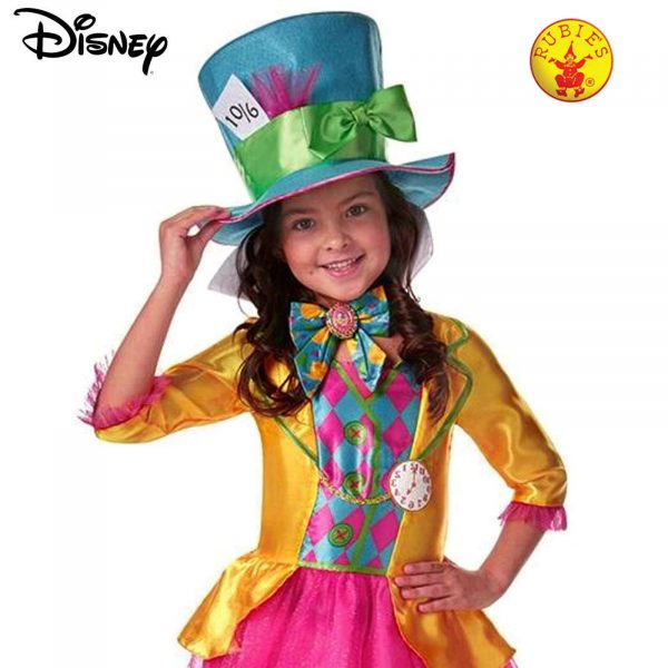 Disney Mad Hatter Costume Alice Wonderland Book Week Parade Girl Party Dress 6+ - Image 4