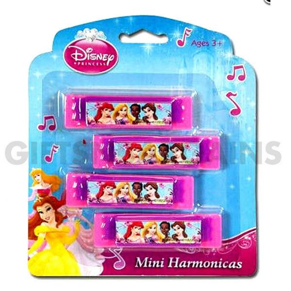 Disney Princess Birthday Party Favours 4pc Harmonica Musical toys girls gift