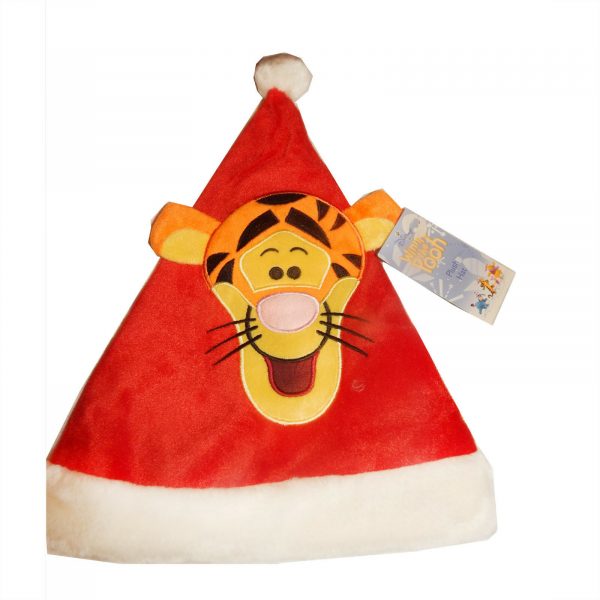 Disney Winnie The Pooh Santa Hat Tigger Christmas Xmas Red Plush Velvet  Child - Image 5