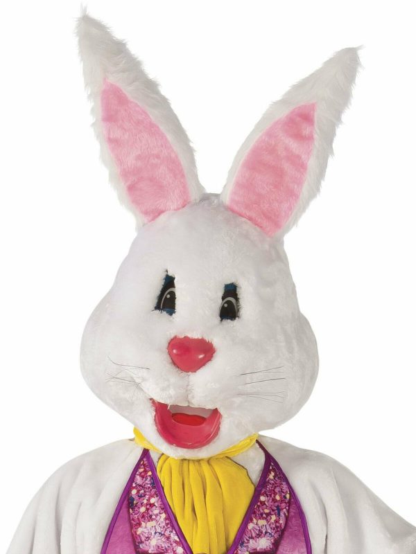 FANCY DRESS COSTUME SUPER DELUXE EASTER WHITE BUNNY WITH EGGS MASCOT ADULT MENS - Image 3