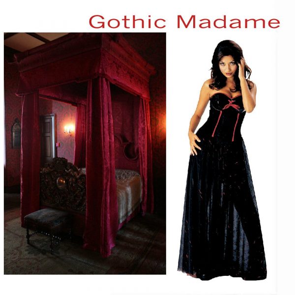 Gothic Witch Wench Sexy Temptress Vampiress Halloween Women Black Costume Dress - Image 3