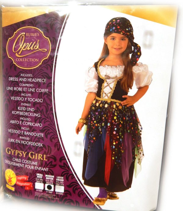 Gypsy Girl Fortune Teller Astrologer Halloween Costume Fancy Dress M/L Colourful - Image 3