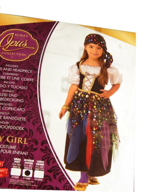 Gypsy Girl Fortune Teller Astrologer Halloween Costume Fancy Dress M/L Colourful - Image 4