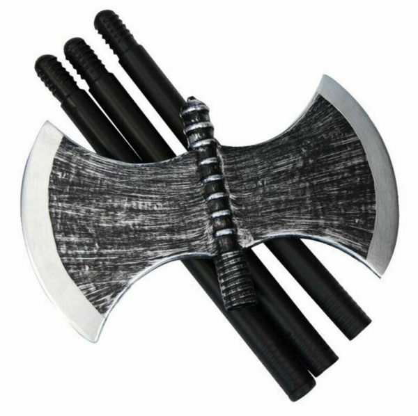 Halloween Executioner Axe Collapsible Costume Spear Weapon Hunter 105cm 4pc