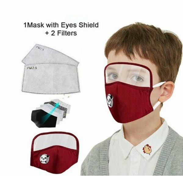 Kid Child Washable Reusable Face Mask Anti Dust Eye Shield Breath Valve Filters - Image 4