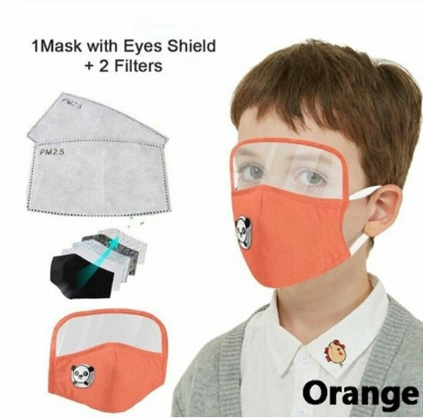 Kid Child Washable Reusable Face Mask Anti Dust Eye Shield Breath Valve Filters - Image 5