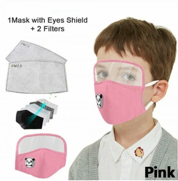 Kid Child Washable Reusable Face Mask Anti Dust Eye Shield Breath Valve Filters - Image 9