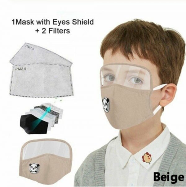 Kid Child Washable Reusable Face Mask Anti Dust Eye Shield Breath Valve Filters - Image 10