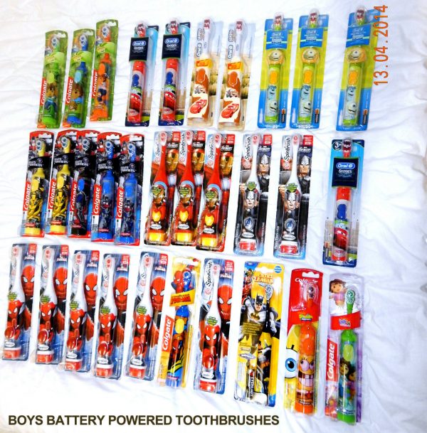 Kids Marvel/Disney/Nick Jr Power Battery Toothbrushes Various Kids Characters - Image 3