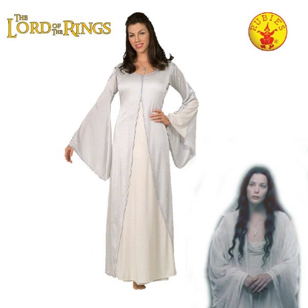 LICENSED ARWEN COSTUME LORD OF THE RINGS ADULT WOMENS ELF WHITE FAIRY BOOK WEEK - Image 3