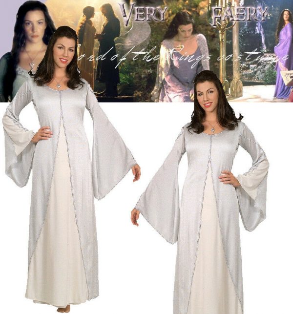 LICENSED ARWEN COSTUME LORD OF THE RINGS ADULT WOMENS ELF WHITE FAIRY BOOK WEEK